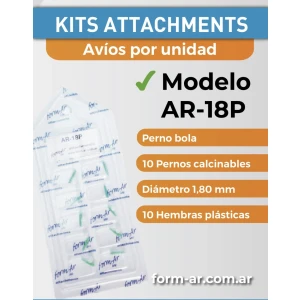 Attachment Rep. Macho + Hembra Calcinable AR-18P 1,8 mm.